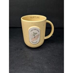 Anthropologie The Golden Gardener Mug, Nurture Nature Mug, Yellow Coffee Tea Mug
